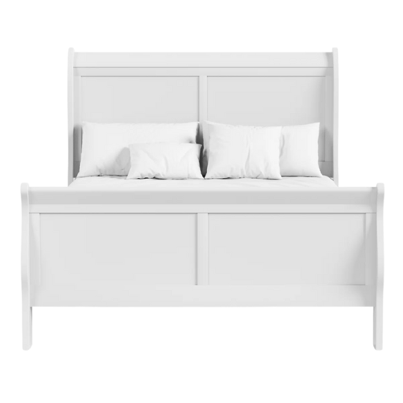 Elegant Queen Size Sleigh Wooden 3-Piece Bedroom Set with English Dovetail Design