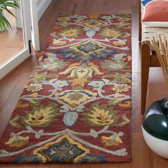 Tufted Wool Area Rug – Luxurious Floral Design
