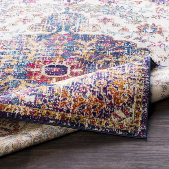 Timeless Traditional Woven Area Rug – Machine-Woven Polypropylene, Medium Pile, Durable and Easy to Clean