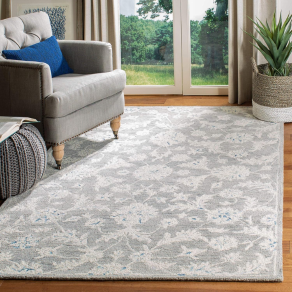 Tufted Wool Area Rug – Luxurious Floral Design
