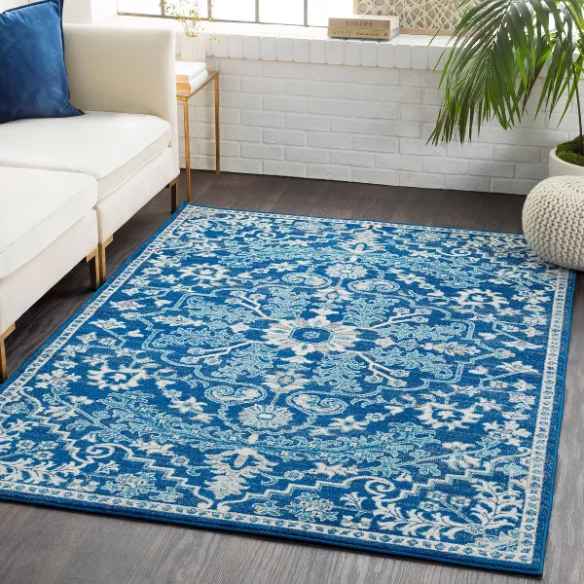 Timeless Traditional Woven Area Rug – Machine-Woven Polypropylene, Medium Pile, Durable and Easy to Clean