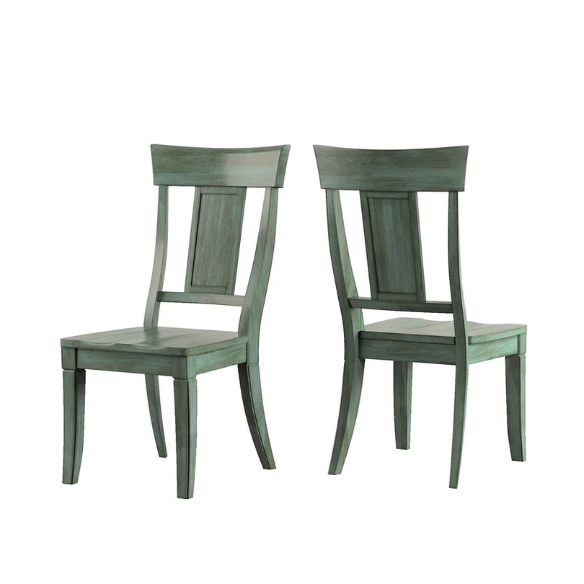 Solid Wood Slat Back Dining Chairs (Set of 2) – Farmhouse Style Seating