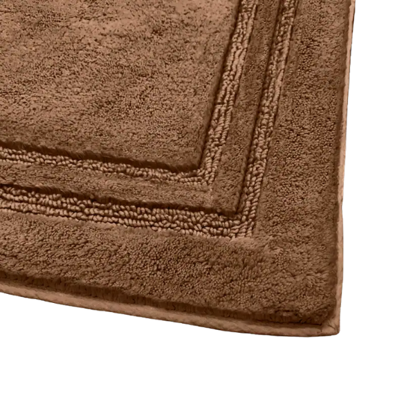 Brown Cotton 2-Piece Bath Rug Set – Plush, Non-Slip, Highly Absorbent Rugs (20" x 30" & 24" x 36")