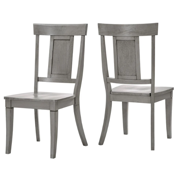 Solid Wood Slat Back Dining Chairs (Set of 2) – Farmhouse Style Seating