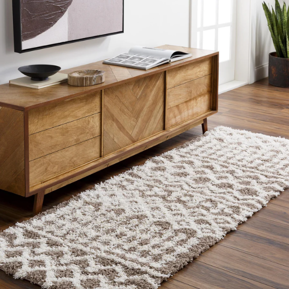 Soft Cozy Woven Shag Bohemian Tribal Area Rug