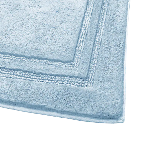 Light Blue Cotton 2-Piece Bath Rug Set – Plush, Non-Slip, Highly Absorbent Rugs (20" x 30" & 24" x 36")