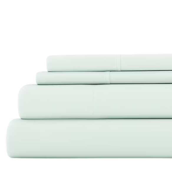 Mint Green Deep Pocket Microfiber Sheet Set – 4-Piece Soft, Wrinkle-Free Bedding with Pillowcases