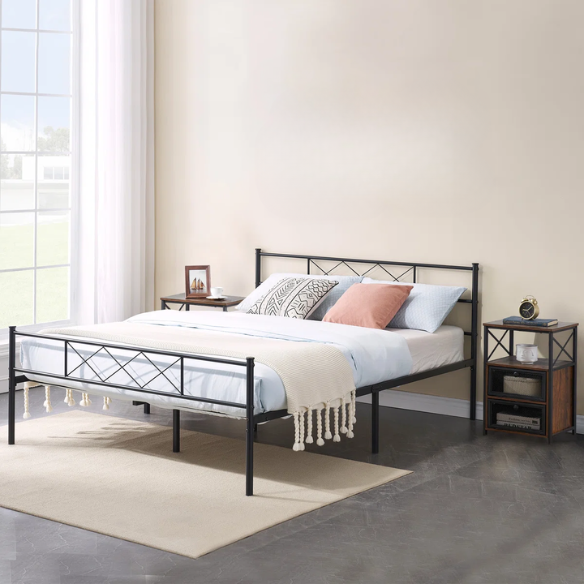 Metal Framed 3-Piece Full Double Size Bedroom Set – Sleek Design with Sturdy Frame and Modern Appeal
