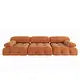 Minimalist Modular Sectional Sofa – Modern Velvet Convertible Couch, 3-Seater Living Room Set for Office & Apartment