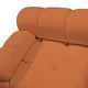 Modern burnt orange velvet sectional sofa with plush upholstery, button tufting, and durable wood frame. Versatile design with individual seat cushions for ultimate comfort, supporting up to 330 lbs per seat. Perfect for living rooms, offering easy assembly and a sleek, contemporary style.