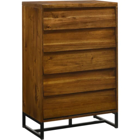 Industrial Mid-Century Modern Platform Bedroom Set with Herringbone Design Headboard – Stylish and Versatile