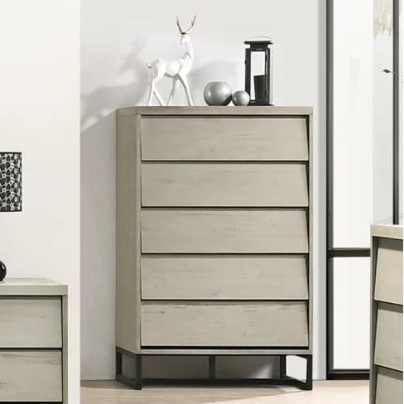 Industrial Mid-Century Modern Platform Bedroom Set with Herringbone Design Headboard – Stylish and Versatile