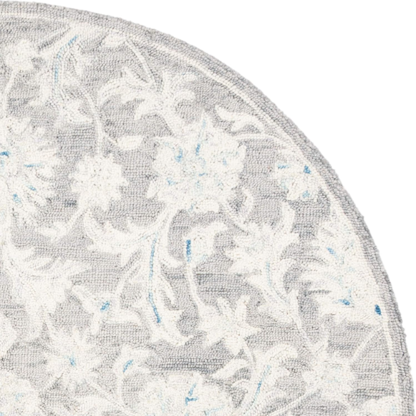Tufted Wool Area Rug – Luxurious Floral Design