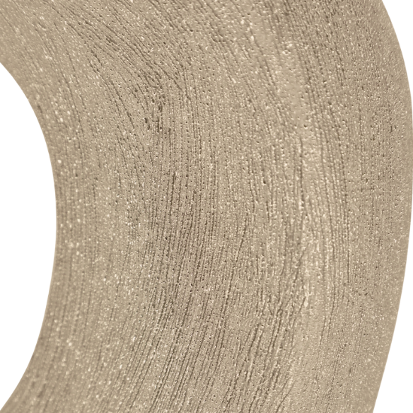 Abstract Sculptural Ceramic Vase with Unique Oval Cut-Out Design – 13" Modern Beaded Accent Vase for Tabletop or Shelf Décor, Ideal for Faux Florals and Statement Styling