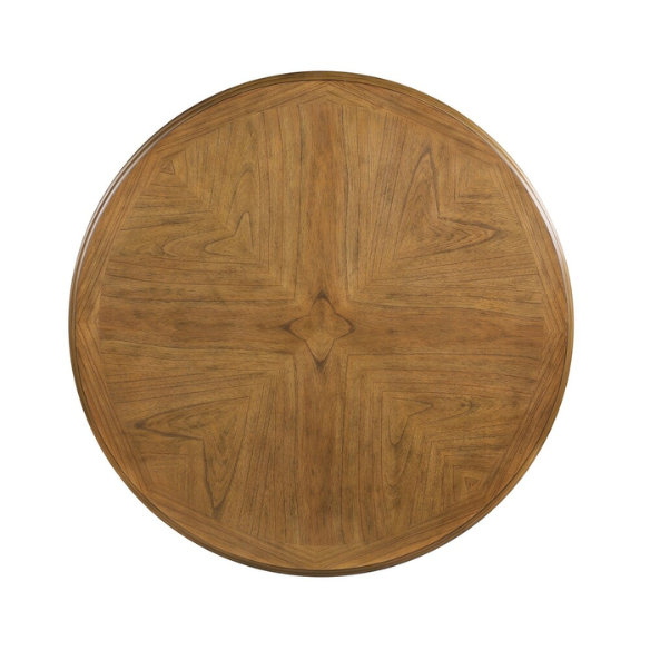 5-Piece Dining Set – Modern Farmhouse Round Table with Curvy Legs & X-Cross Chair Detail