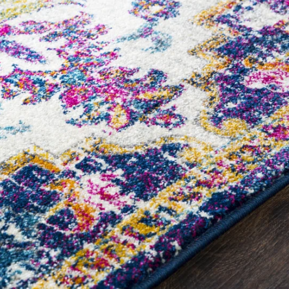 Timeless Traditional Woven Area Rug – Machine-Woven Polypropylene, Medium Pile, Durable and Easy to Clean