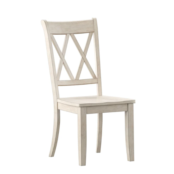Farmhouse X-Back Solid Wood Dining Chairs (Set of 2) – Rustic Kitchen or Dining Room Seating