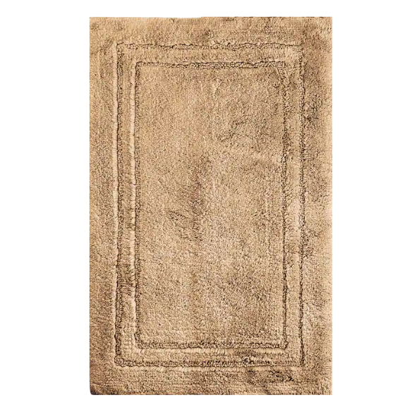 Light Brown Cotton 2-Piece Bath Rug Set – Plush, Non-Slip, Highly Absorbent Rugs (20" x 30" & 24" x 36")