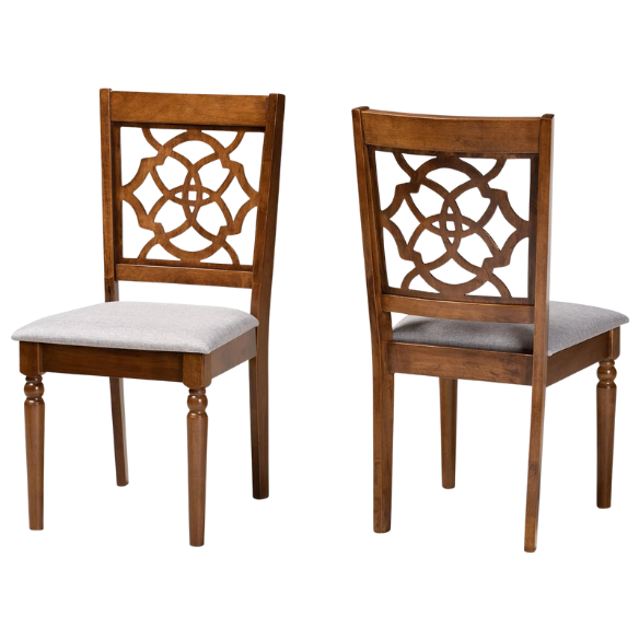 Modern Fabric and Wood Dining Set – Where Elegance Meets Comfort and Style