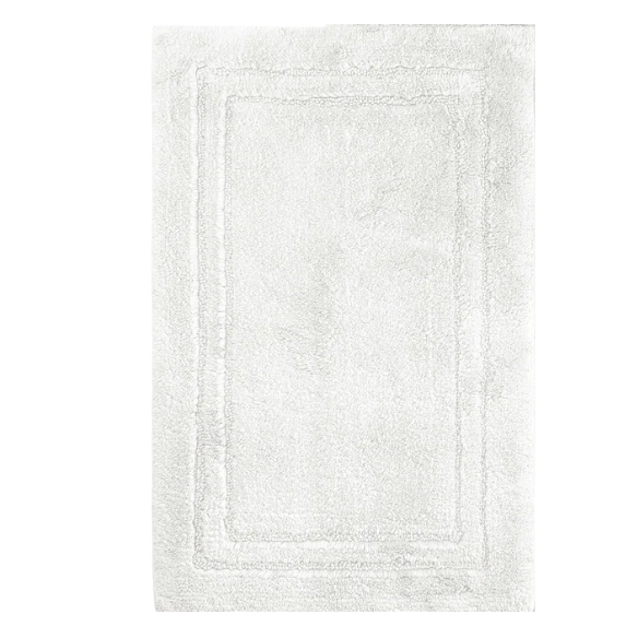 White Cotton 2-Piece Bath Rug Set – Plush, Non-Slip, Highly Absorbent Rugs (20" x 30" & 24" x 36")