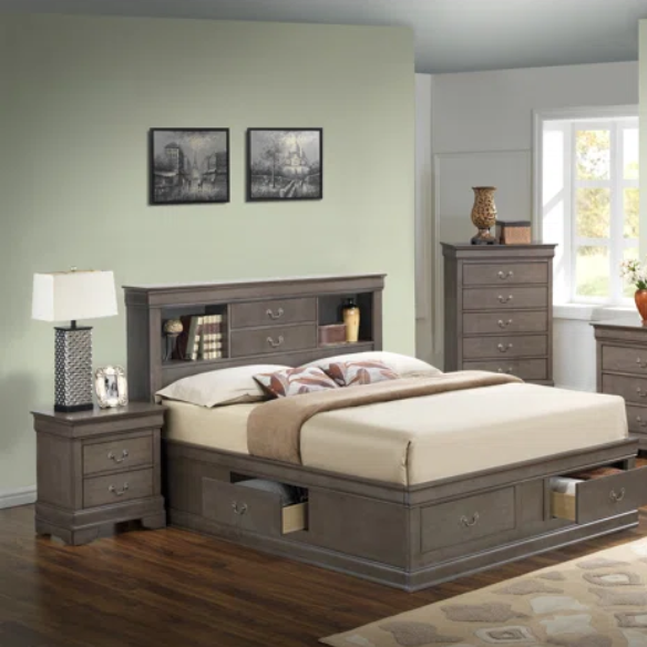 Wooden Bookcase Storage Twin Bed – Space-Saving Design with Stylish Shelving