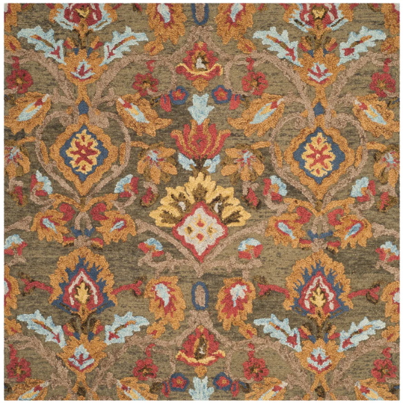 Tufted Wool Area Rug – Luxurious Floral Design