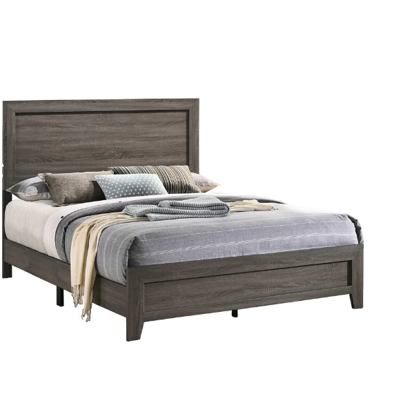 Rustic Gray Wooden 3-Piece Full Double Size Bedroom Set – Charming Design with Sturdy Craftsmanship and Timeless Appeal