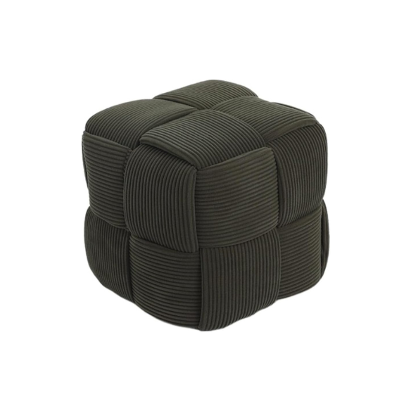Forest Green Corduroy Ottoman – Stylish and Durable Footrest for Home or Office