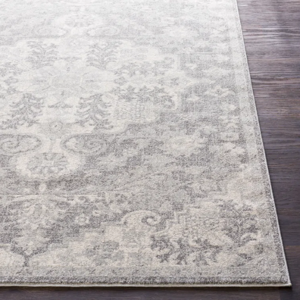Timeless Traditional Woven Area Rug – Machine-Woven Polypropylene, Medium Pile, Durable and Easy to Clean