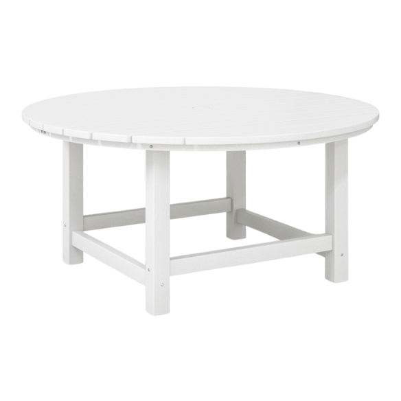 Outdoor Conversation Table – Stylish, Weather-Resistant Recycled Plastic Table with Slat-Style Top for Patios and Gardens