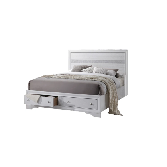 Minimalist Elegance Platform 5-Piece Queen Bedroom Set – Stylish, Cozy, and Tastefully Adorned