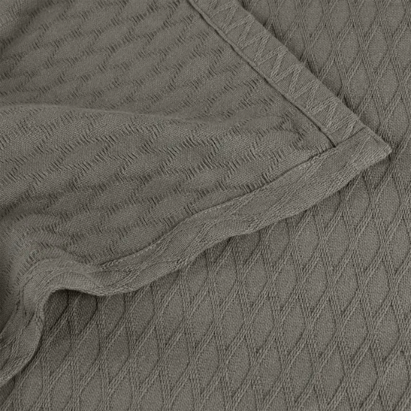 Grey Weave Cotton Blanket – Soft, Elegant & Breathable All-Season Comfort