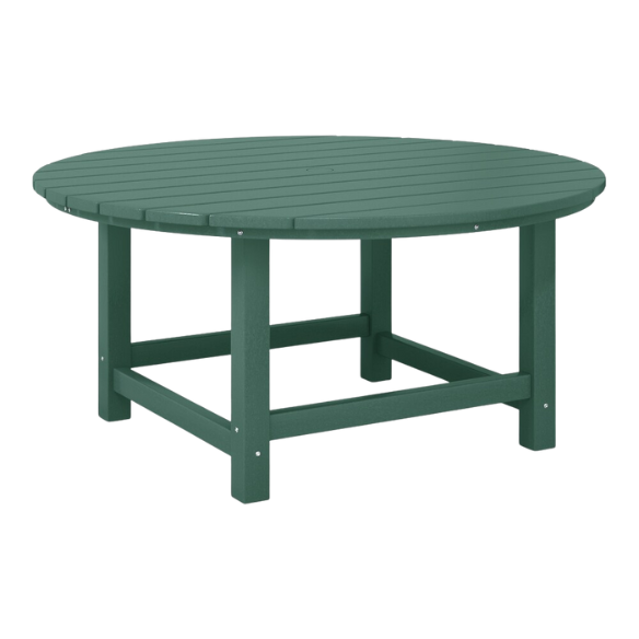 Outdoor Conversation Table – Stylish, Weather-Resistant Recycled Plastic Table with Slat-Style Top for Patios and Gardens