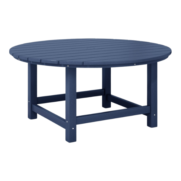 Outdoor Conversation Table – Stylish, Weather-Resistant Recycled Plastic Table with Slat-Style Top for Patios and Gardens