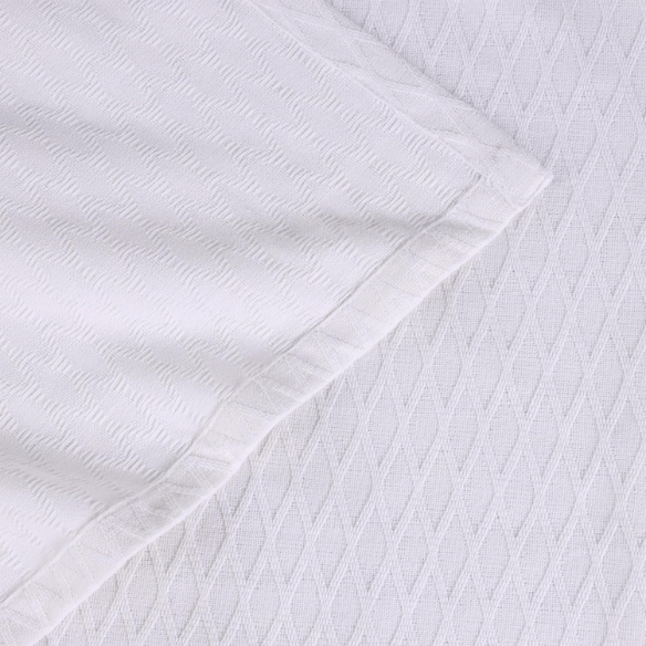 White Weave Cotton Blanket – Elegant, Soft & Breathable All-Season Comfort