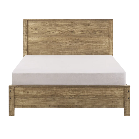 Heavy-Duty Solid Wood Twin Bedroom Set: 3-Piece Collection Featuring Sturdy Bed Frame and Two Bedside Tables