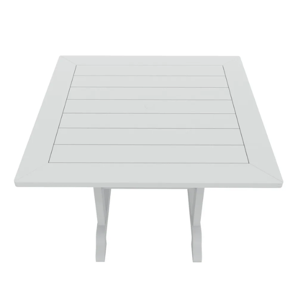 All-Weather Outdoor 43" Square Dining Table – Durable, Eco-Friendly, and UV-Resistant Patio Dining Table with Umbrella Hole