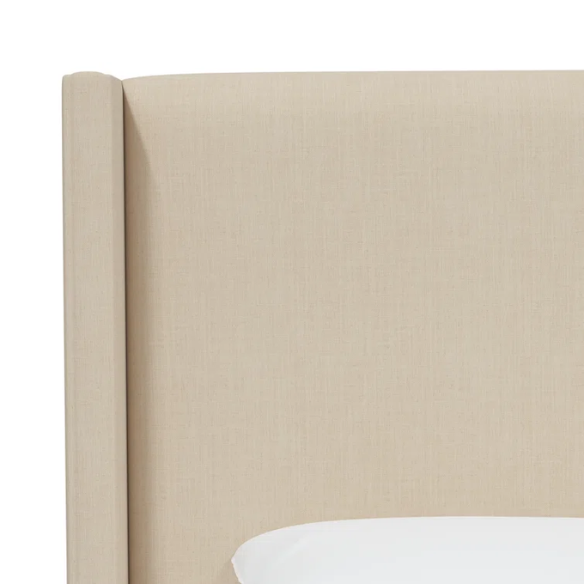 Cozy and Sleek Modern Queen Size Upholstered Wingback Bed