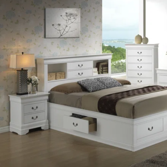 Wooden Bookcase Storage Twin Bed – Space-Saving Design with Stylish Shelving