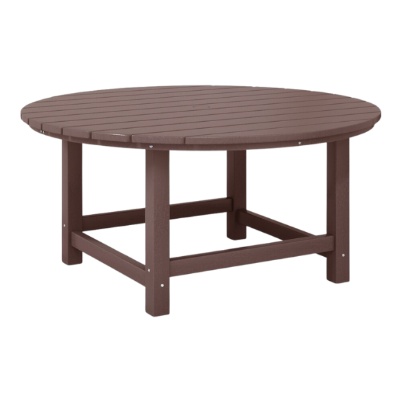 Outdoor Conversation Table – Stylish, Weather-Resistant Recycled Plastic Table with Slat-Style Top for Patios and Gardens