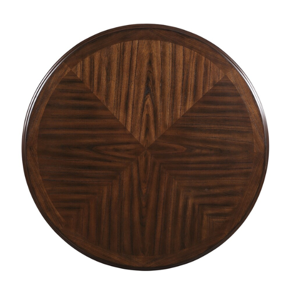 5-Piece Dining Set – Modern Farmhouse Round Table with Curvy Legs & X-Cross Chair Detail