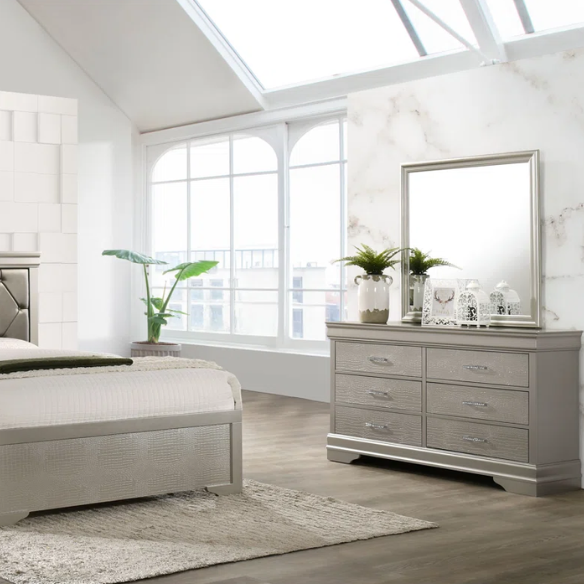 Glamour Bedazzled 5-Piece Twin Bedroom Set – Sparkling Elegance & Luxe Design