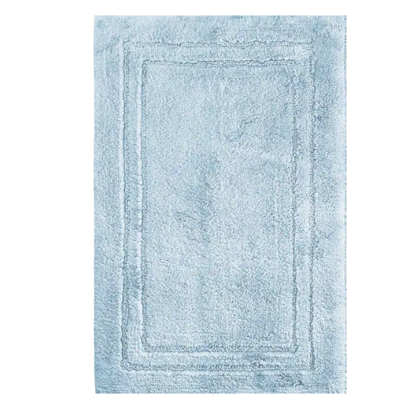 Light Blue Cotton 2-Piece Bath Rug Set – Plush, Non-Slip, Highly Absorbent Rugs (20" x 30" & 24" x 36")