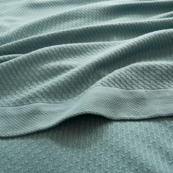 Teal Egyptian Cotton Quilted Blanket – Soft, Breathable & All-Season Comfort