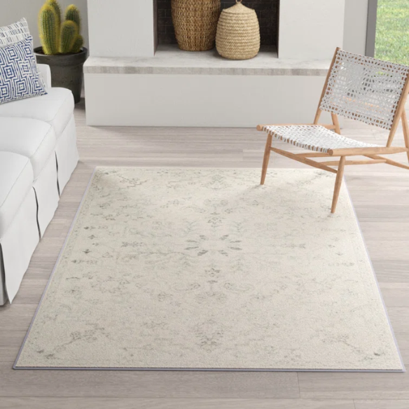 Timeless Traditional Woven Area Rug – Machine-Woven Polypropylene, Medium Pile, Durable and Easy to Clean