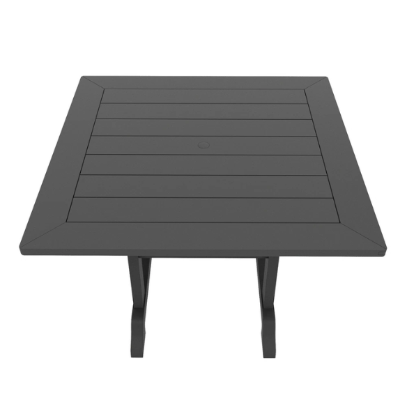 All-Weather Outdoor 43" Square Dining Table – Durable, Eco-Friendly, and UV-Resistant Patio Dining Table with Umbrella Hole