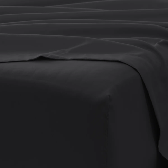 Black Deep Pocket Microfiber Sheet Set – 4-Piece Soft, Wrinkle-Free Bedding with Pillowcases