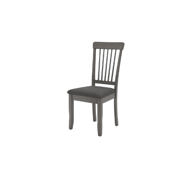 Dining Side Chairs (Set of 2) – Stained Wood Frame, Spindle Back Design, Cushioned Microfiber Seats for Comfort & Easy Assembly