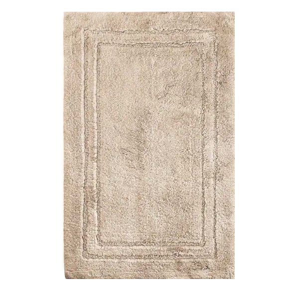 Beige Cotton 2-Piece Bath Rug Set – Plush, Non-Slip, Highly Absorbent Rugs (20" x 30" & 24" x 36")