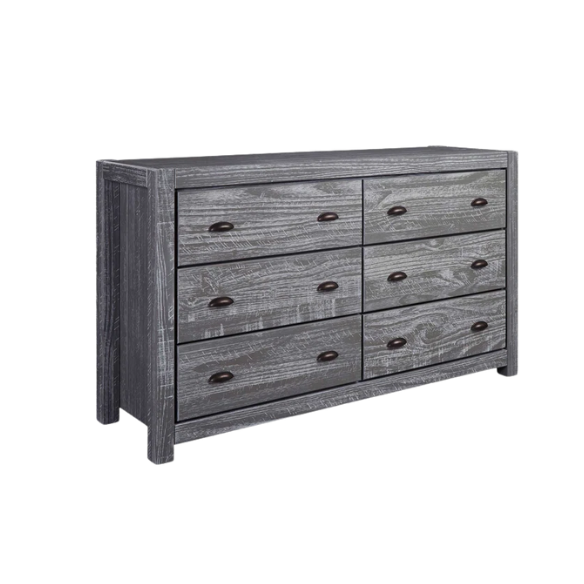 Rustic Farmhouse Aesthetic 4-Piece Queen Bedroom Set in Solid Wood – Charming and Durable